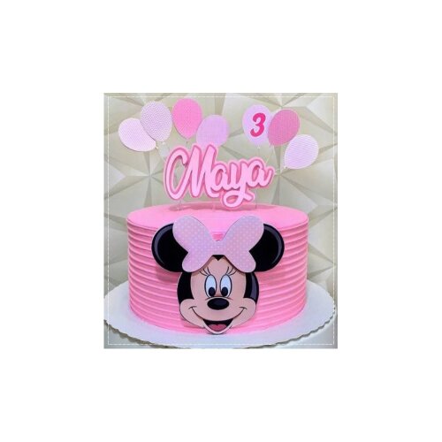 Topo de Bolo Minnie Rosa 01