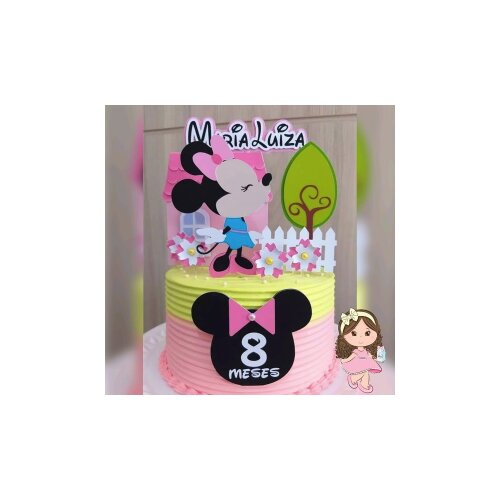 Topo de Bolo Minnie Rosa 02