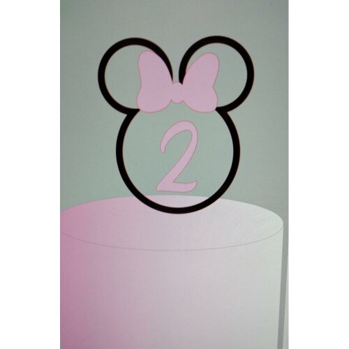 Topo de Bolo Minnie Rosa 05
