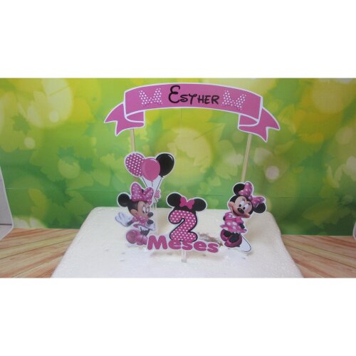 Topo de Bolo Minnie Rosa 13