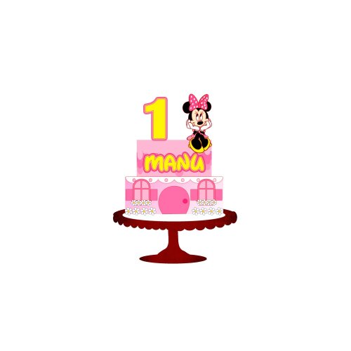 Topo de Bolo Minnie Rosa 23
