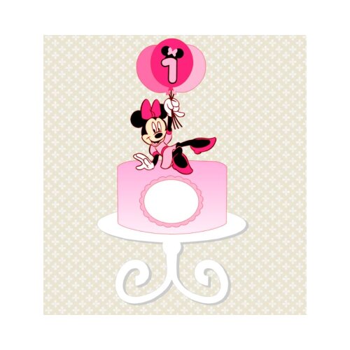 Topo de Bolo Minnie Rosa 25