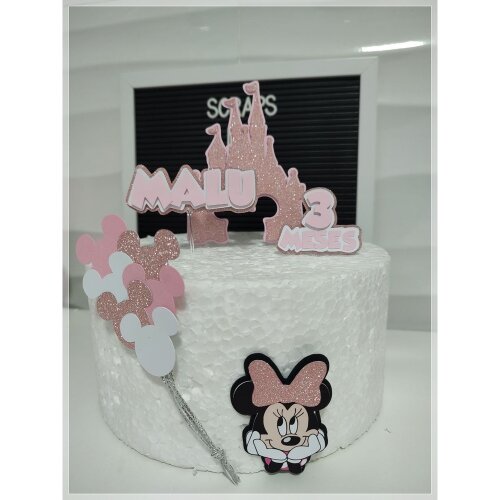 Topo de Bolo Minnie Rosa 27