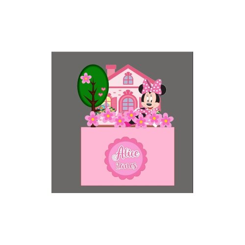 Topo de Bolo Minnie Rosa 28