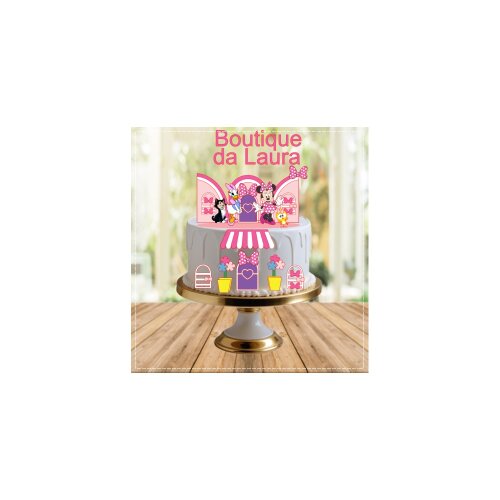 Topo de Bolo Minnie Rosa 33
