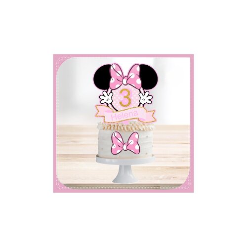 Topo de Bolo Minnie Rosa 41