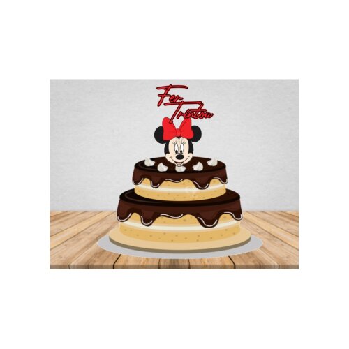 Topo de Bolo Minnie Vermelha 02