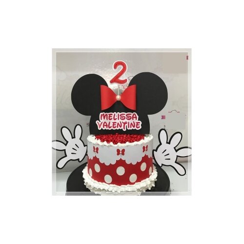 Topo de Bolo Minnie Vermelha 10