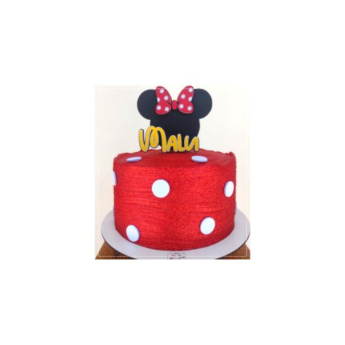 Topo de Bolo Minnie Vermelha 13
