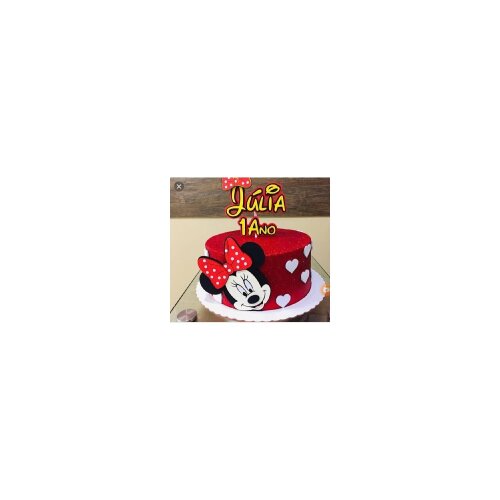 Topo de Bolo Minnie Vermelha 16