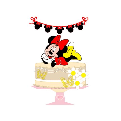 Topo de Bolo Minnie Vermelha 24
