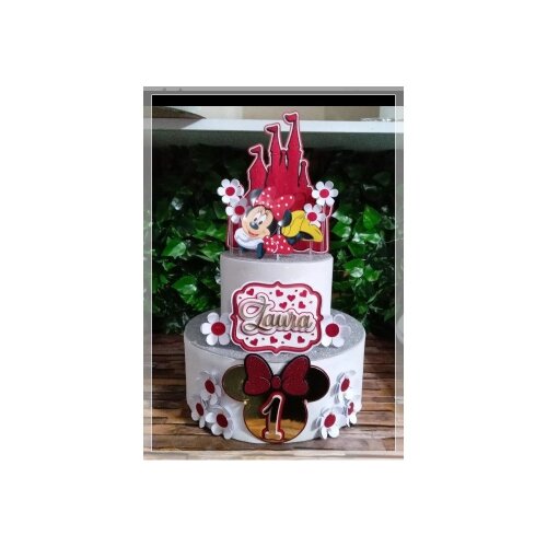 Topo de Bolo Minnie Vermelha 26