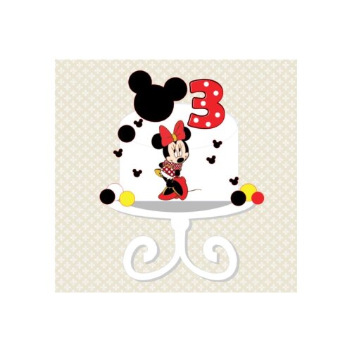 Topo de Bolo Minnie Vermelha 28