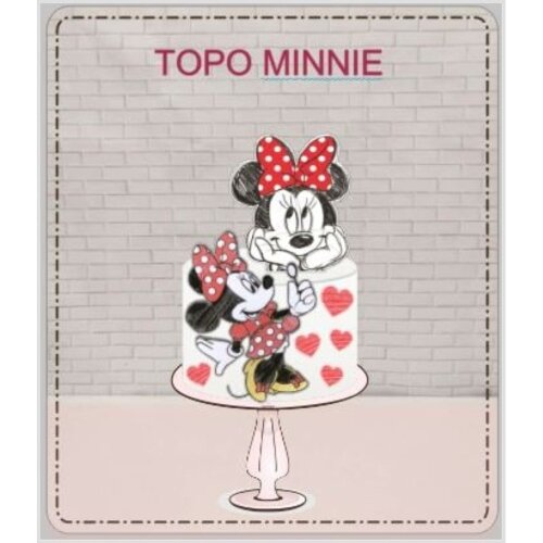 Topo de Bolo Minnie Vermelha 30