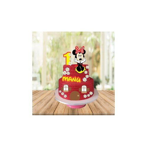 Topo de Bolo Minnie Vermelha 37
