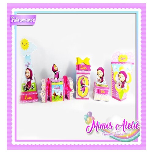 Kit festa Masha e o Urso 02 para imprimir