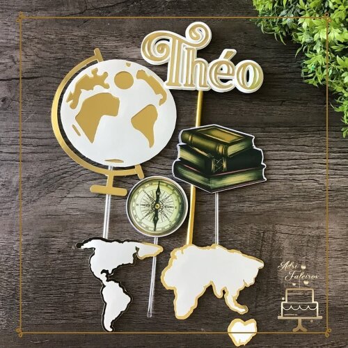 Topo de Bolo Mapa 02 para imprimir