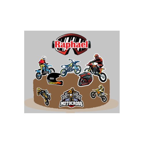 Topo de Bolo Motocross 02 Arquivo digital