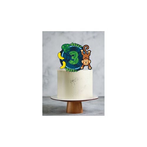 Topo de Bolo Macaquinho 03 para imprimir