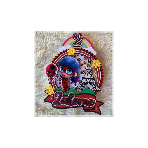 Topo de Bolo Ladybug - Miraculous 09