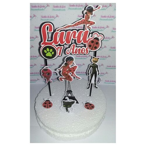 Topo de Bolo Ladybug - Miraculous 10
