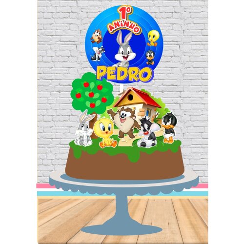 Topo de Bolo Looney Tunes 05