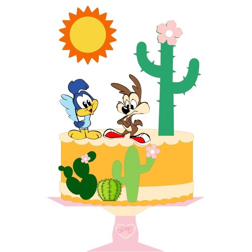 Topo de Bolo Looney Tunes 07