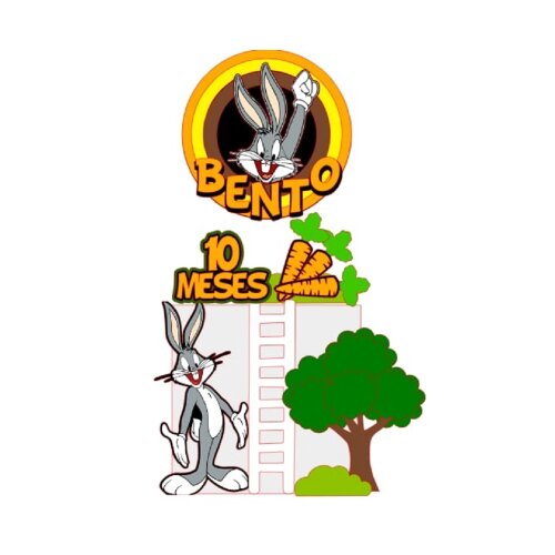 Topo de Bolo Looney Tunes 08