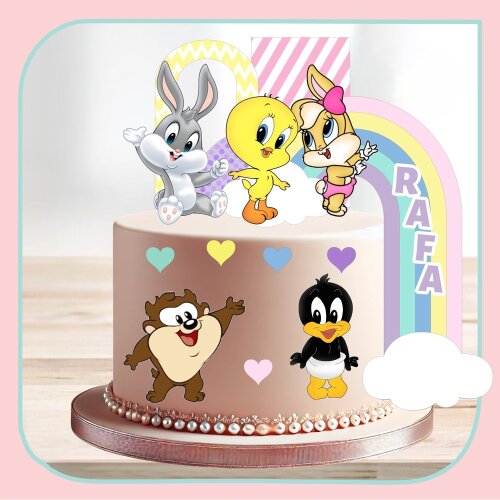 Topo de Bolo Looney Tunes 12