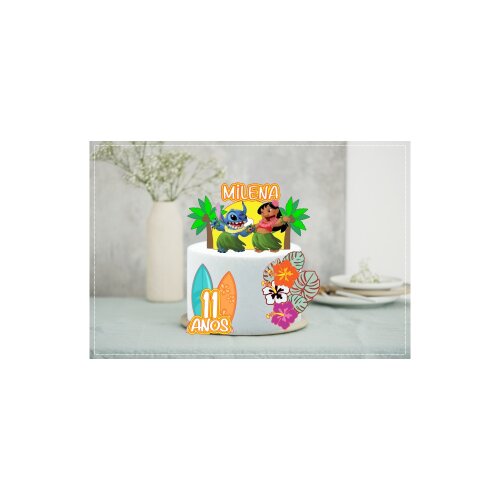 Topo de Bolo Lilo e Stich 10