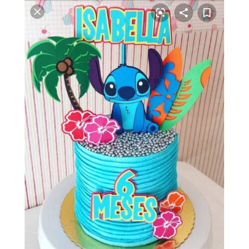 Topo de Bolo Lilo e Stich 24
