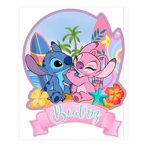 Topo de Bolo Lilo e Stich 29