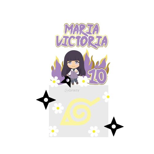 Topo de Bolo Hinata para imprimir 01