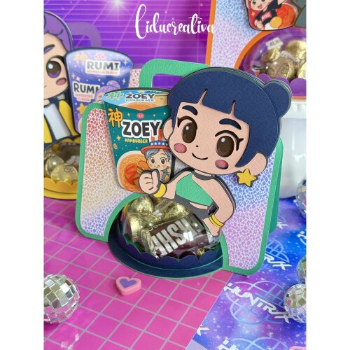 Arquivo de corte porta doce Huntrix ZOEY kpop demon hunters