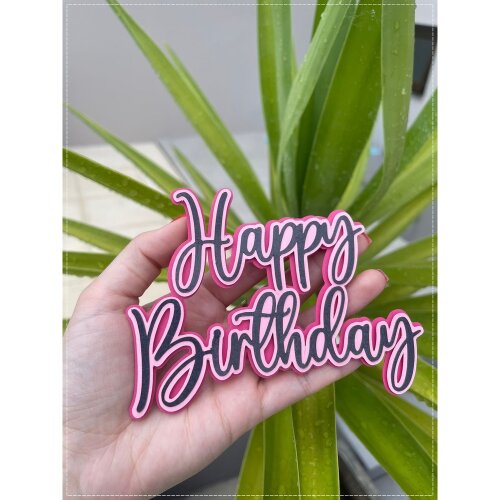 Topo de Bolo Happy Birthday 01   para imprimir