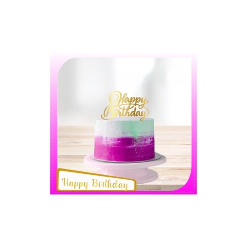 Topo de Bolo Happy Birthday 21   para imprimir