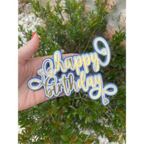 Topo de Bolo Happy Birthday 89   para imprimir