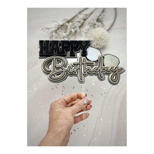 Topo de Bolo Happy Birthday 93   para imprimir