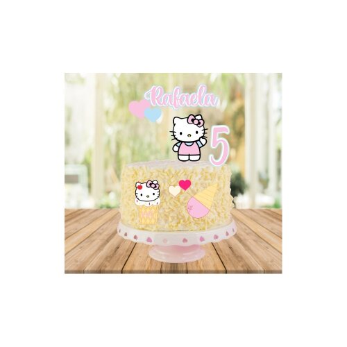 Topo de Bolo Hello Kitty para imprimir 18