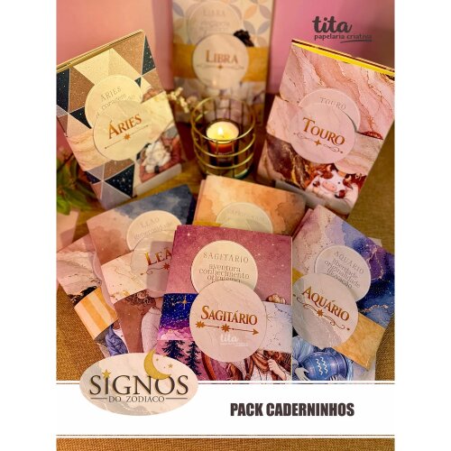 ArquivoSignos do Zodíaco - Pack Caderninhos Tita