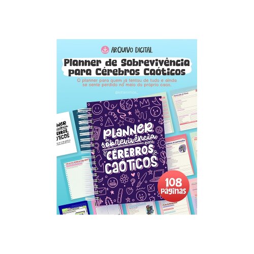 Kit Digital Planner de Sobrevivência para Cérebros Caóticos