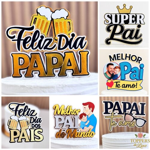 pack topo de bolo dia dos pais