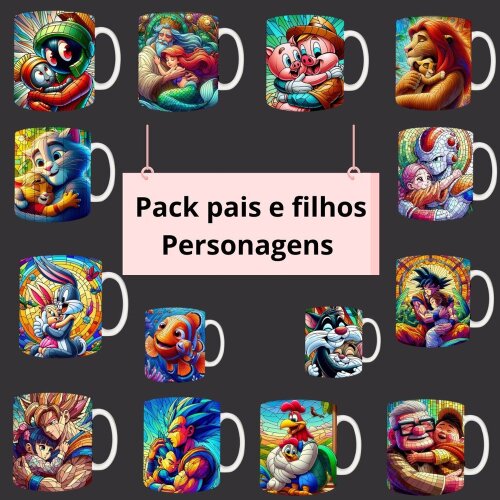 Pack pais e filhos Personagens