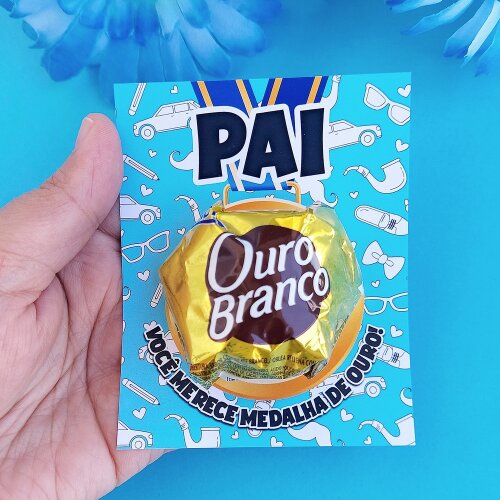 Card Pai Você Merece Medalha De Ouro