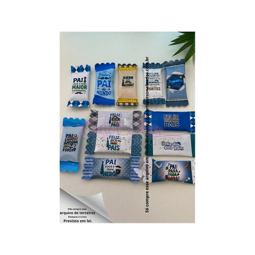 Kit adesivos para balinhas Dia dos Pais