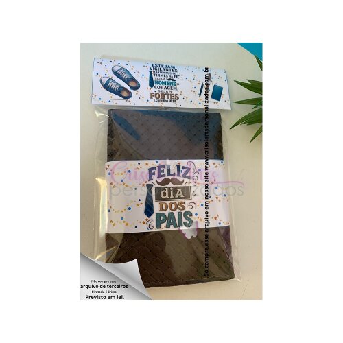 Kit lapela e porta cartão fundo branco Dia dos Pais