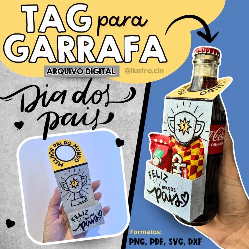 TAG PARA GARRAFA DIA DOS PAIS 2024