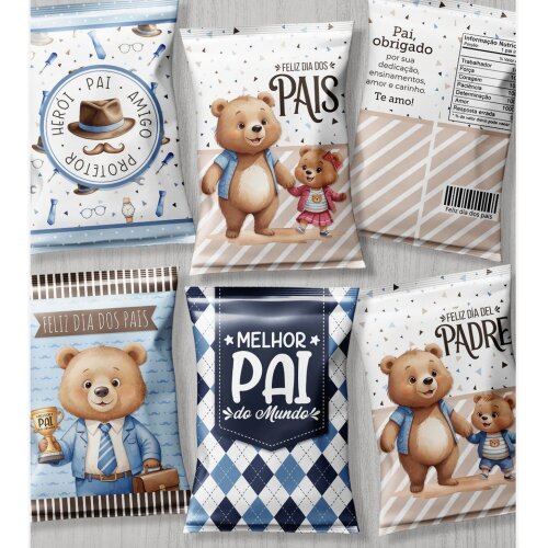 Saquinho - Chip Bag - Papai Urso