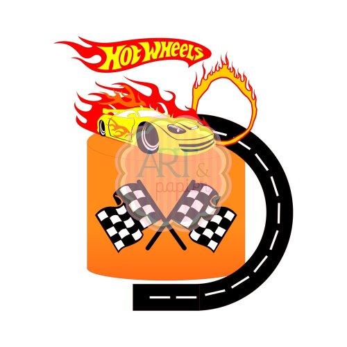 Topo de Bolo Hot Wheels para imprimir 03