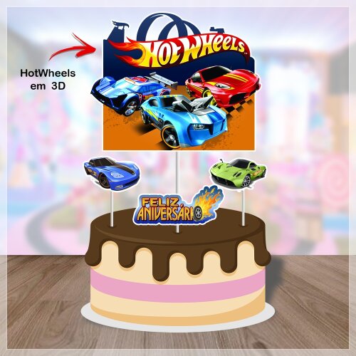Topo de Bolo Hot Wheels para imprimir 06